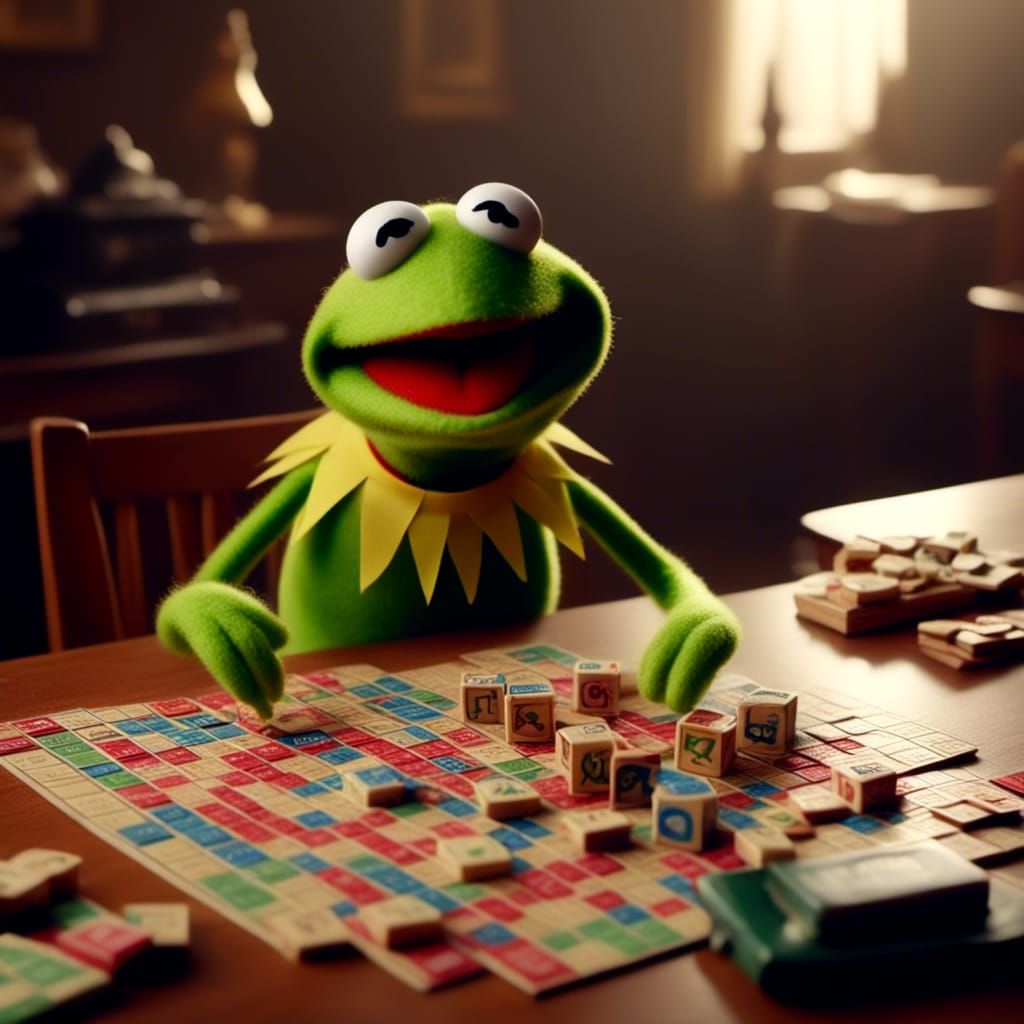 Kermit's Scrabble Victory Interrupted