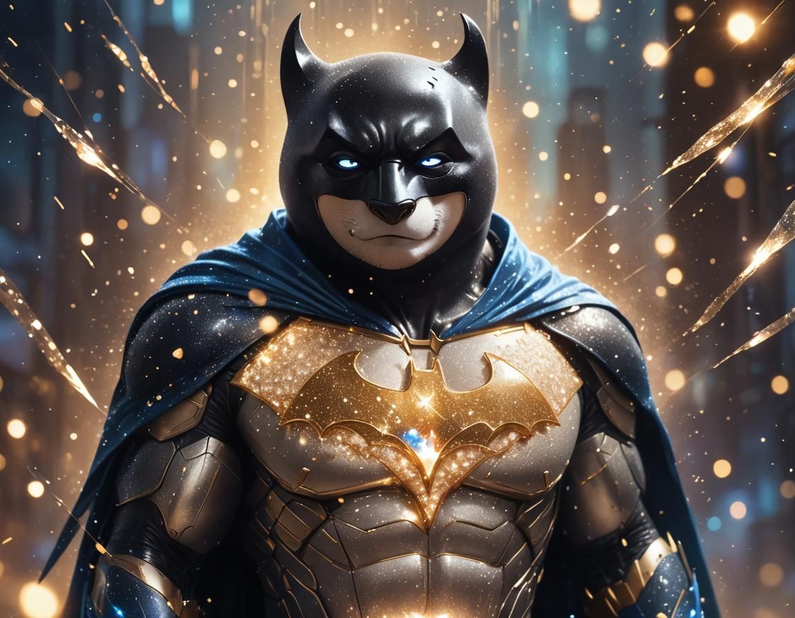 Batman as Panda in Ethereal Sci-Fi Dreamscape