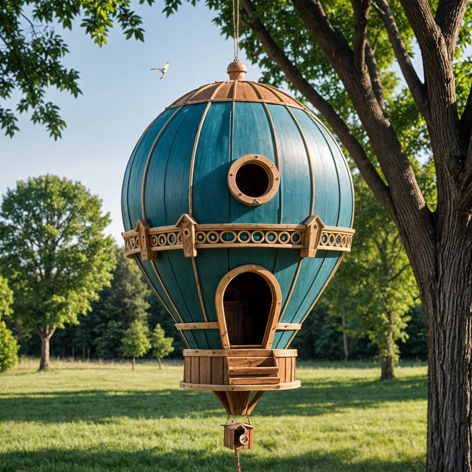 Hot Air Balloon Birdhouse: Whimsical Garden Art