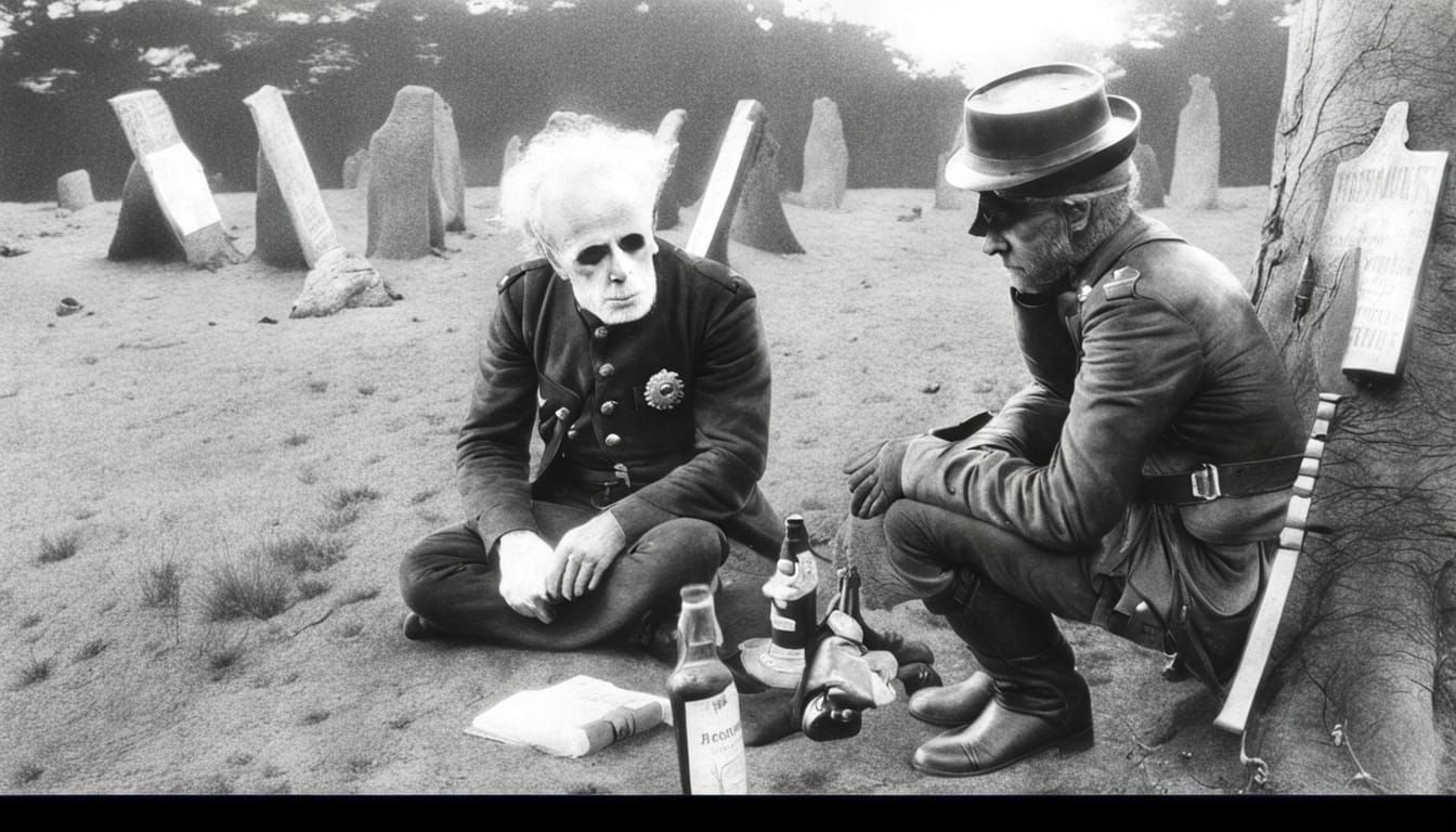 Dark Forest Nightmare in Surreal Beksinski Style