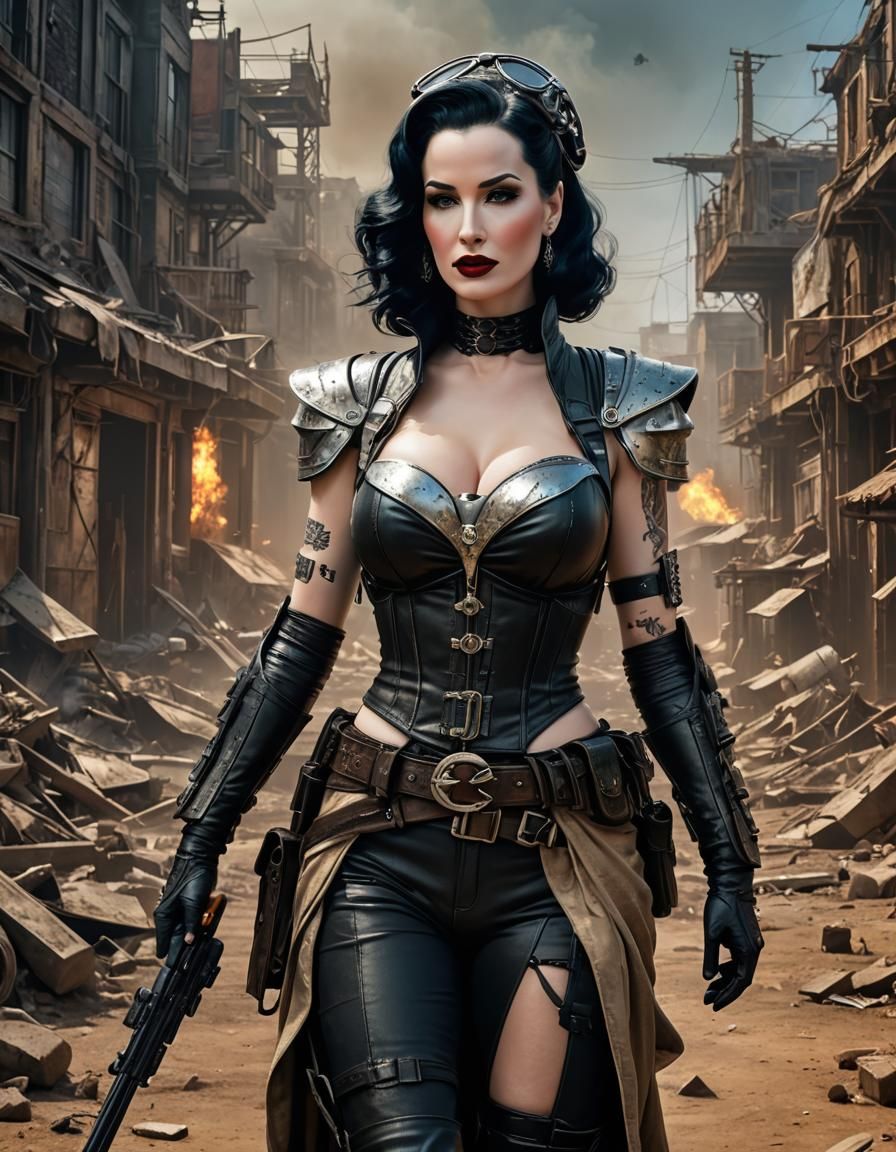 Dita Von Teese in Post-Apocalyptic World