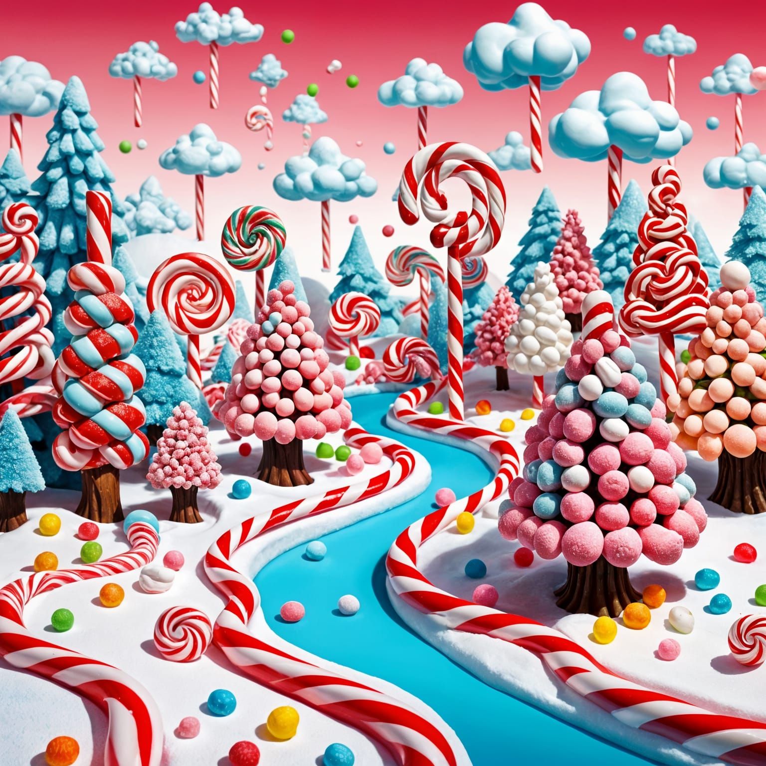 Sugary Candyscape: A Confectionery Wonderland