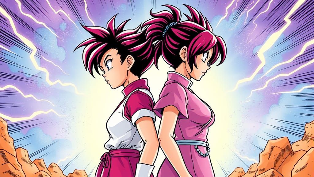 Manga-Inspired Super Saiyan Women in Iconic Dragon Ball Z Ou...