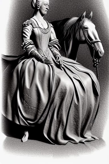Catherine the Great and Horse: Digital Concept Art