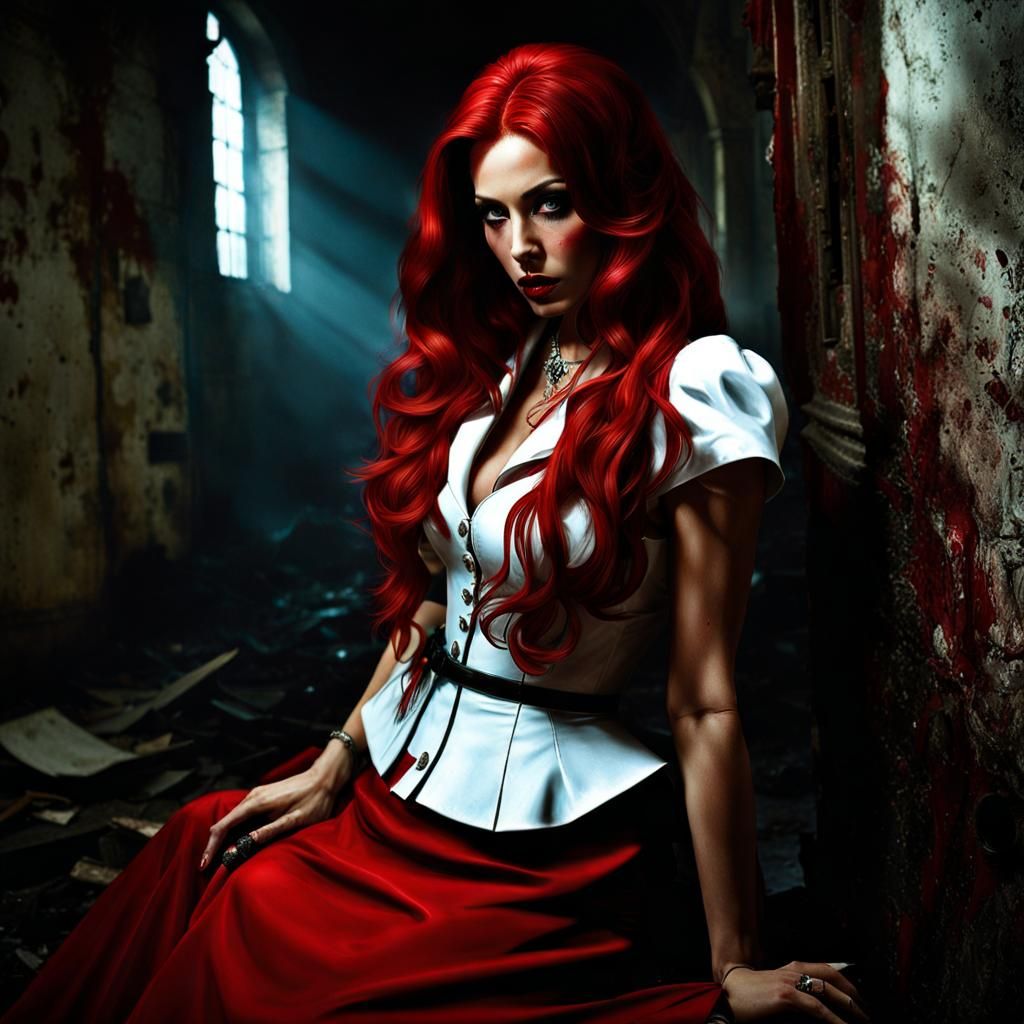 Mafia Woman with Knife in Haunted Hospital