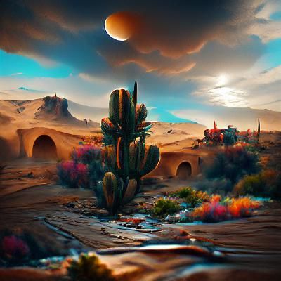 Detailed 3D Desert Landscape in 8K