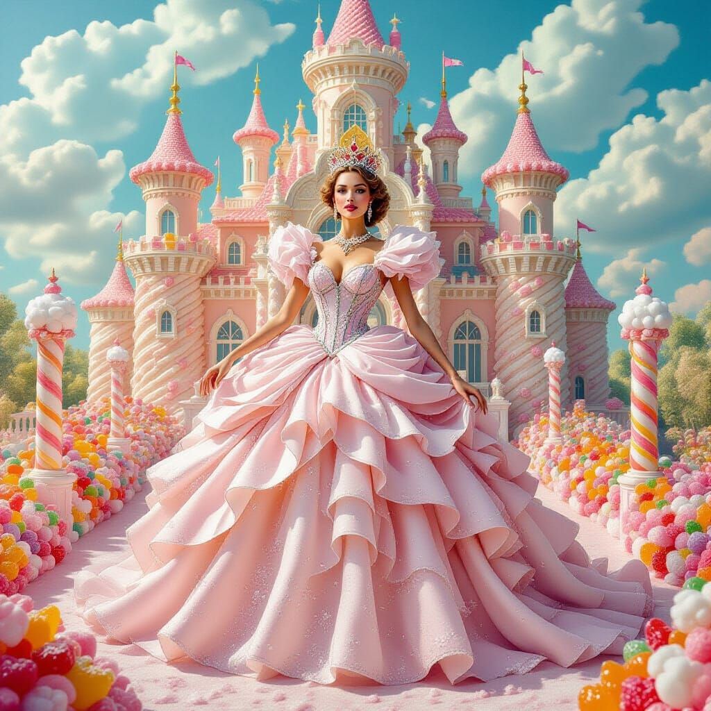 Cotton Candy Palace Queen in Gummy Bear Gardens