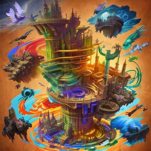 Fantastical Landscape Concept Art in Deep Color