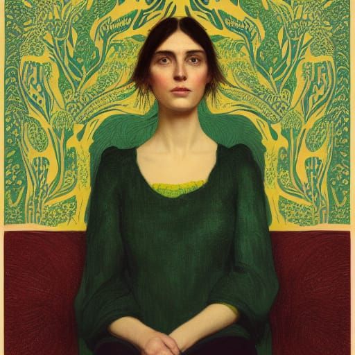 Woman Surrounded by Playful Cats Illustration