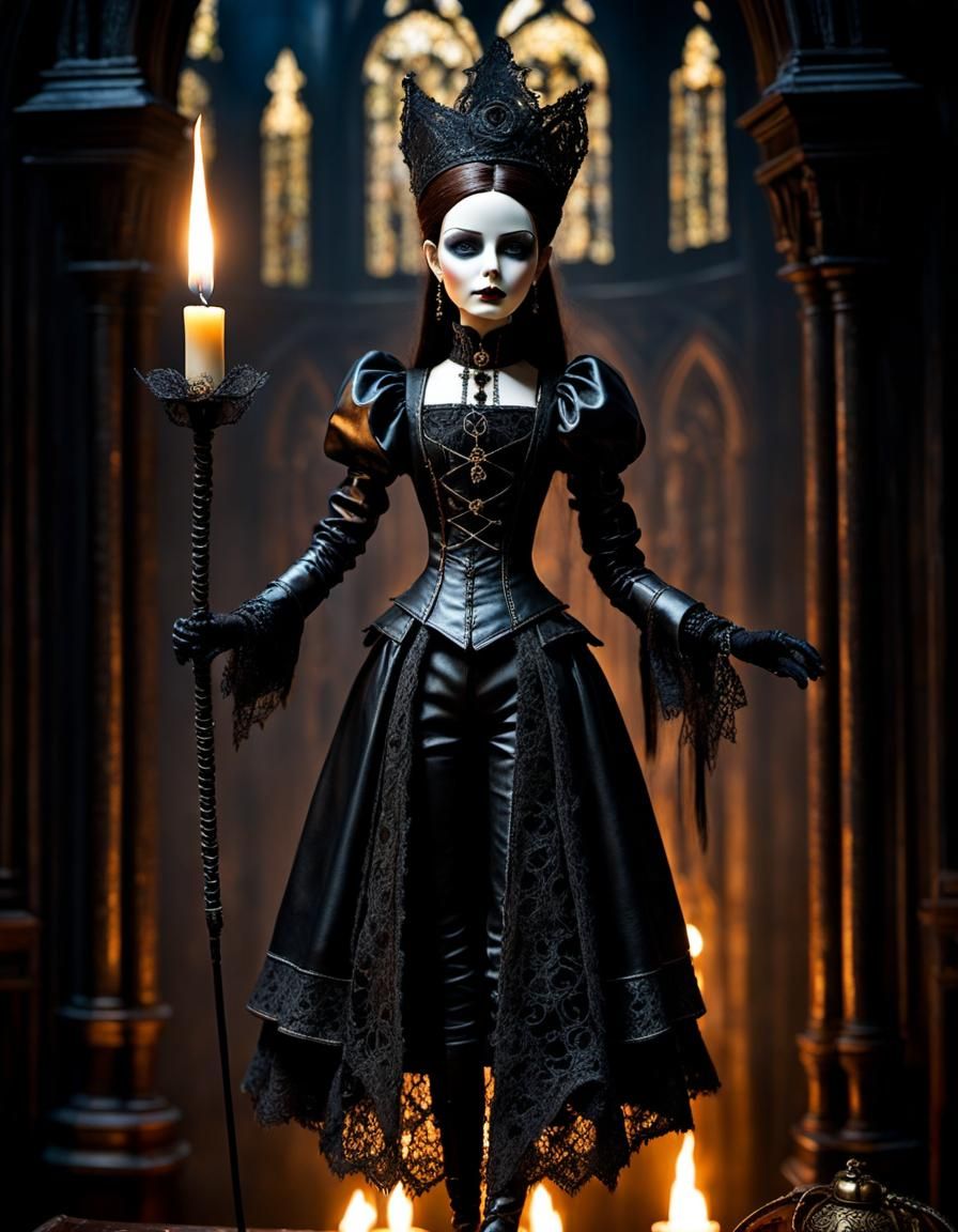 GOTHIC FANTASY / STEAMPUNK - A highly detailed marionette inspired by Anna Valerious from "Van Helsing," :: gothic attir...