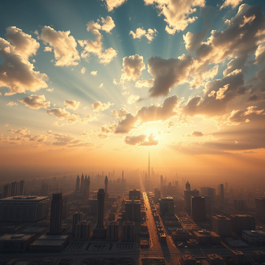 Riyadh Metropolis Under a Dramatic Sky