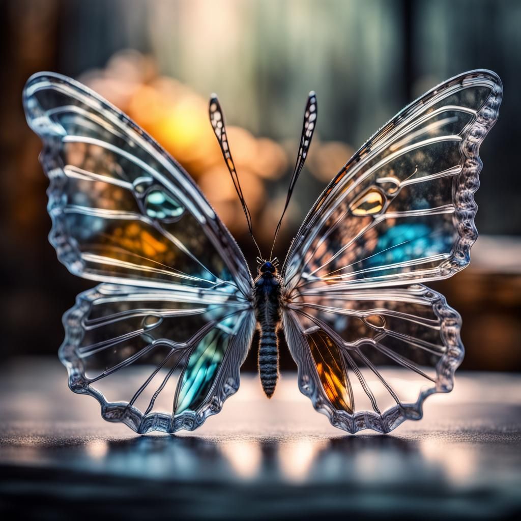 Colorful Crystal Butterfly in High Definition