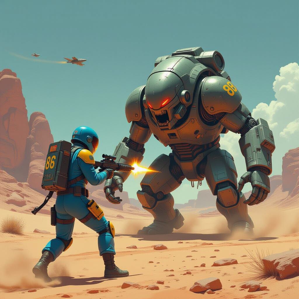 Vault Dweller vs Deathclaw in Dystopian Wasteland