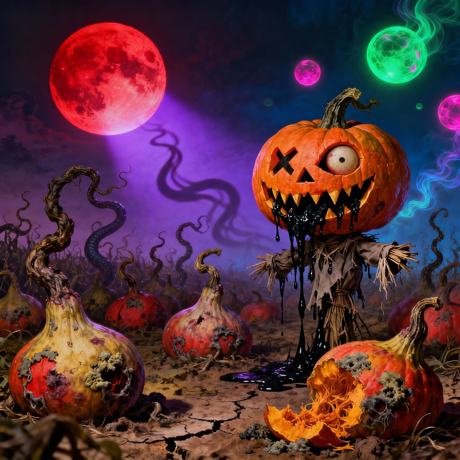 Nightmare Harvest Festival With Twisted Gourds
