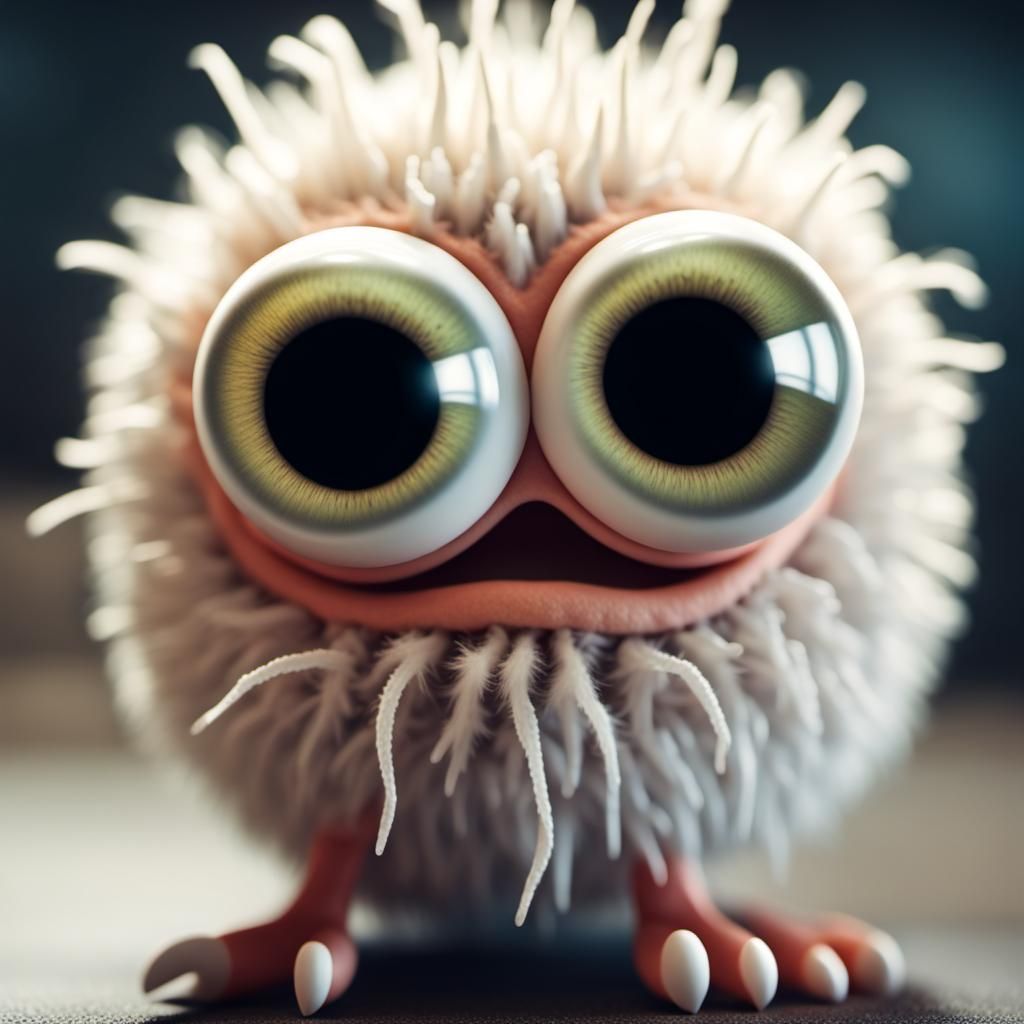 Macro Still of a Googly-Eyed Alien Creature