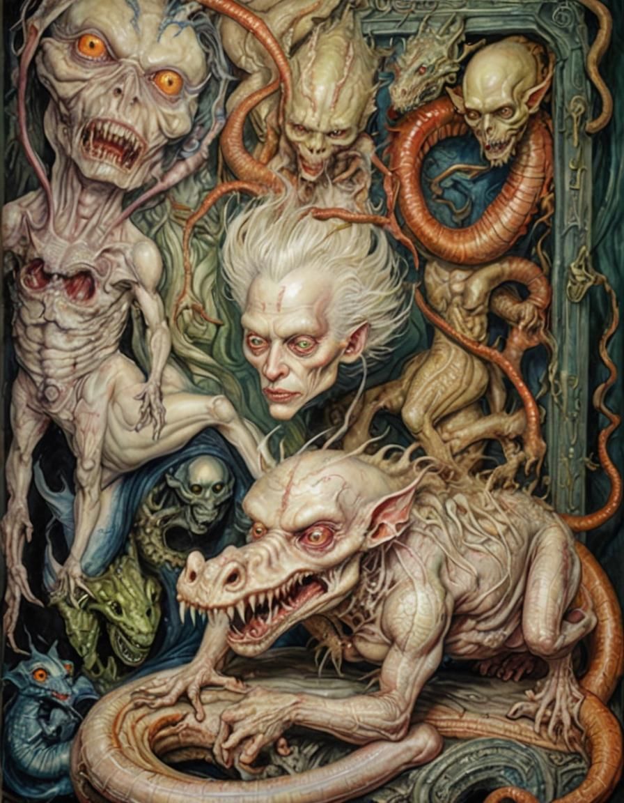 Distorted Albino Cryptid Fusion Nightmare Vision