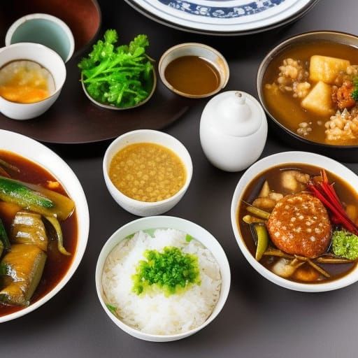 A Succulent Chinese Meal Generated by AI