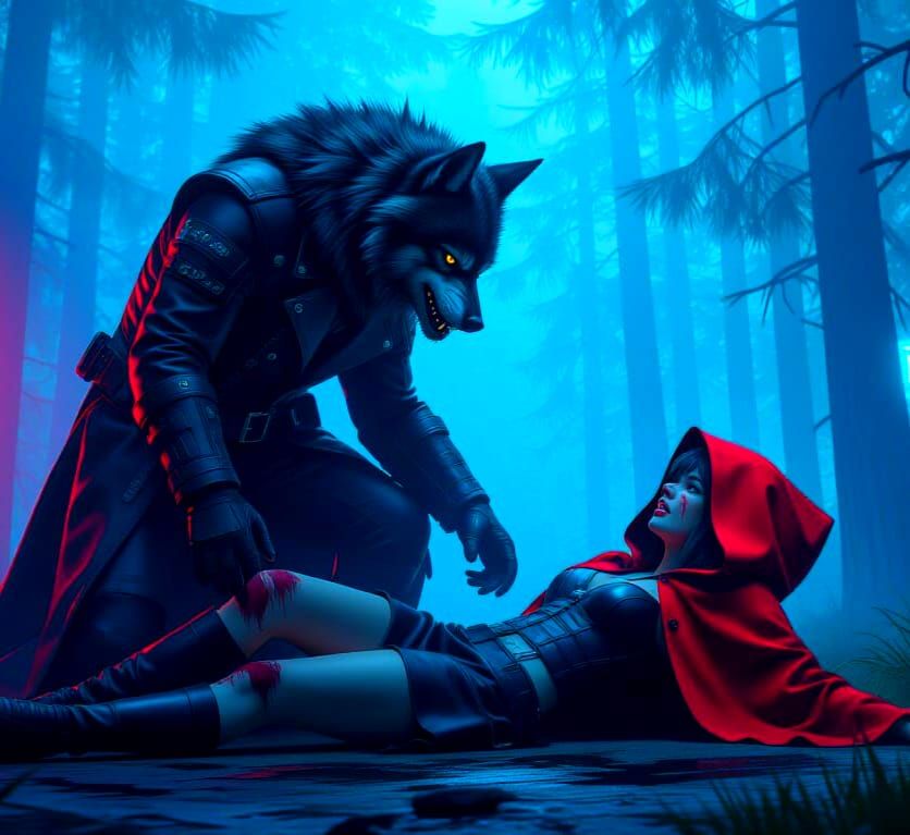 Horrorcore Werewolf Attacks Adult Red Riding Hood