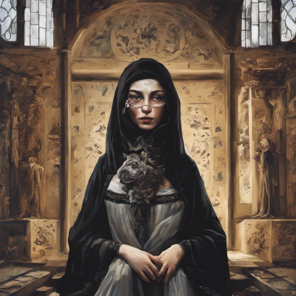 Mona Lisa Inspired Alchemist Portrait