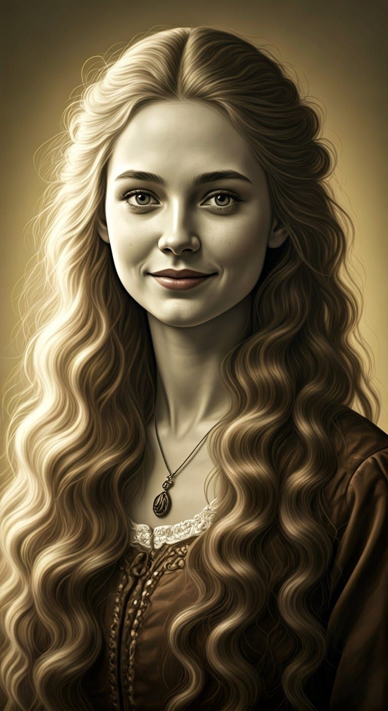 Elegant Woman Portrait in Renaissance Style