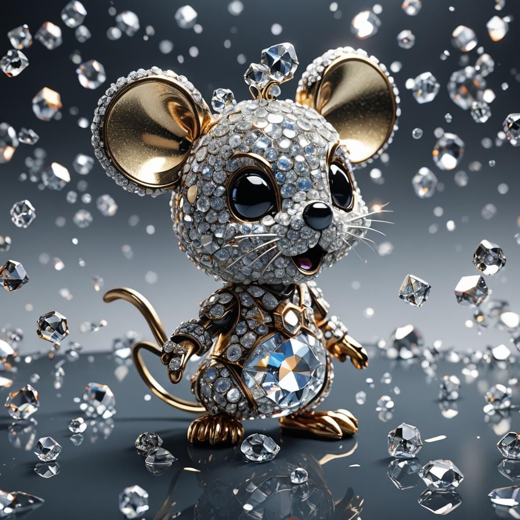 Swarovski Crystal Mini Mouse in 3D