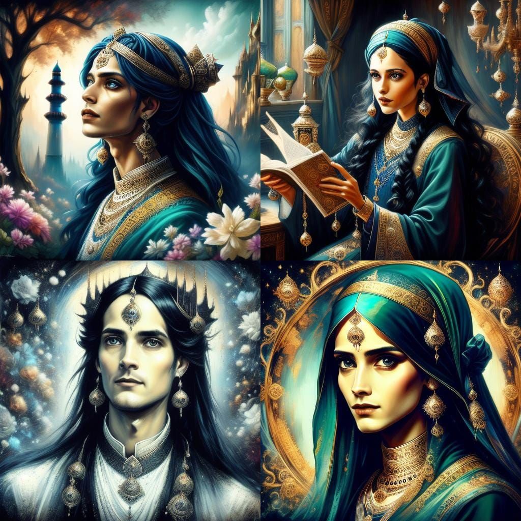 Gothic Vampire Romance in Chalk Fantasy Style