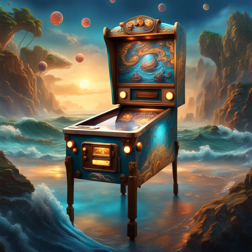 Pinball machine sea theme