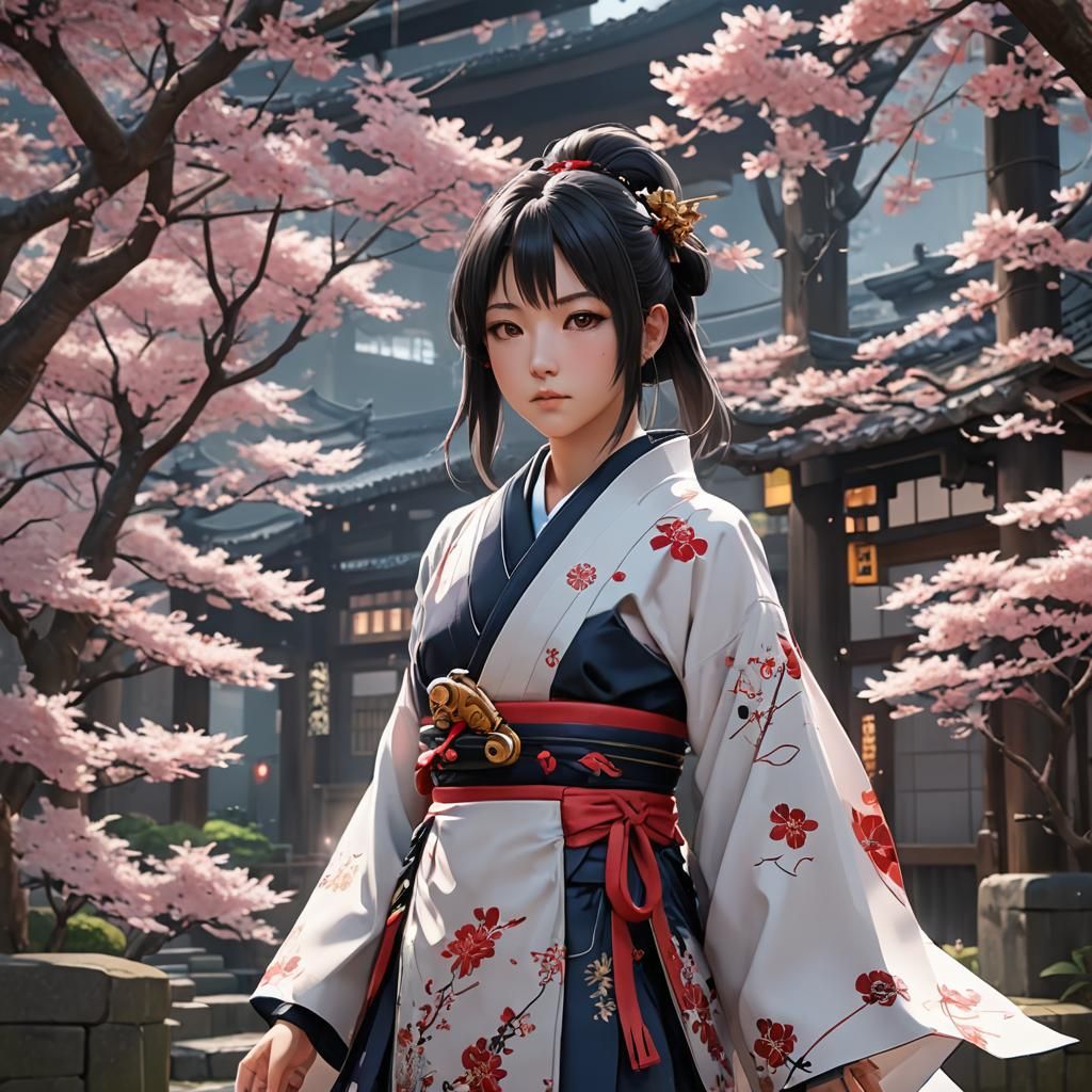 Detailed 3D Anime Art Inspired by WLOP