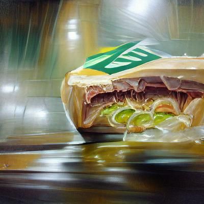 Subway Scene as Oil Painting