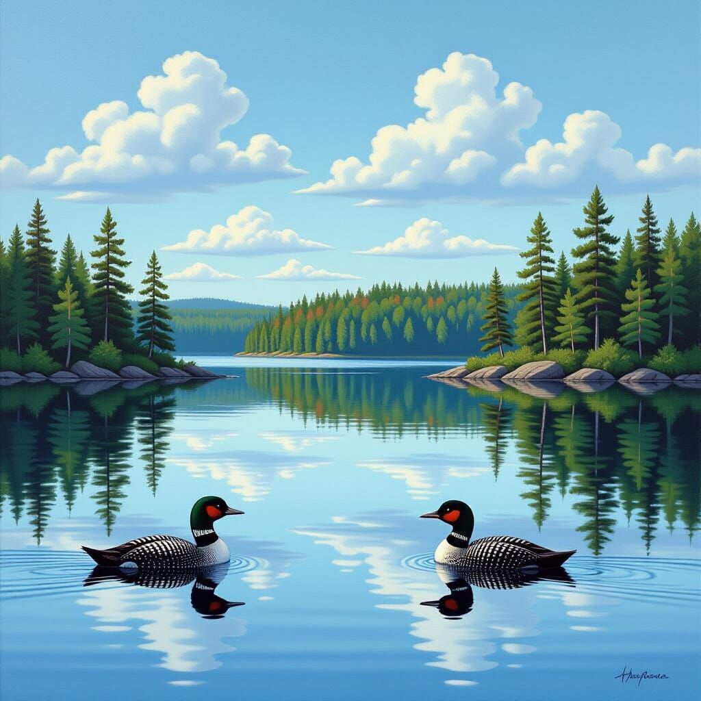 Boundary Waters Canoe Area: Serene Lake Reflection