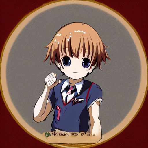 Stylized AI Image of a Senpai Character