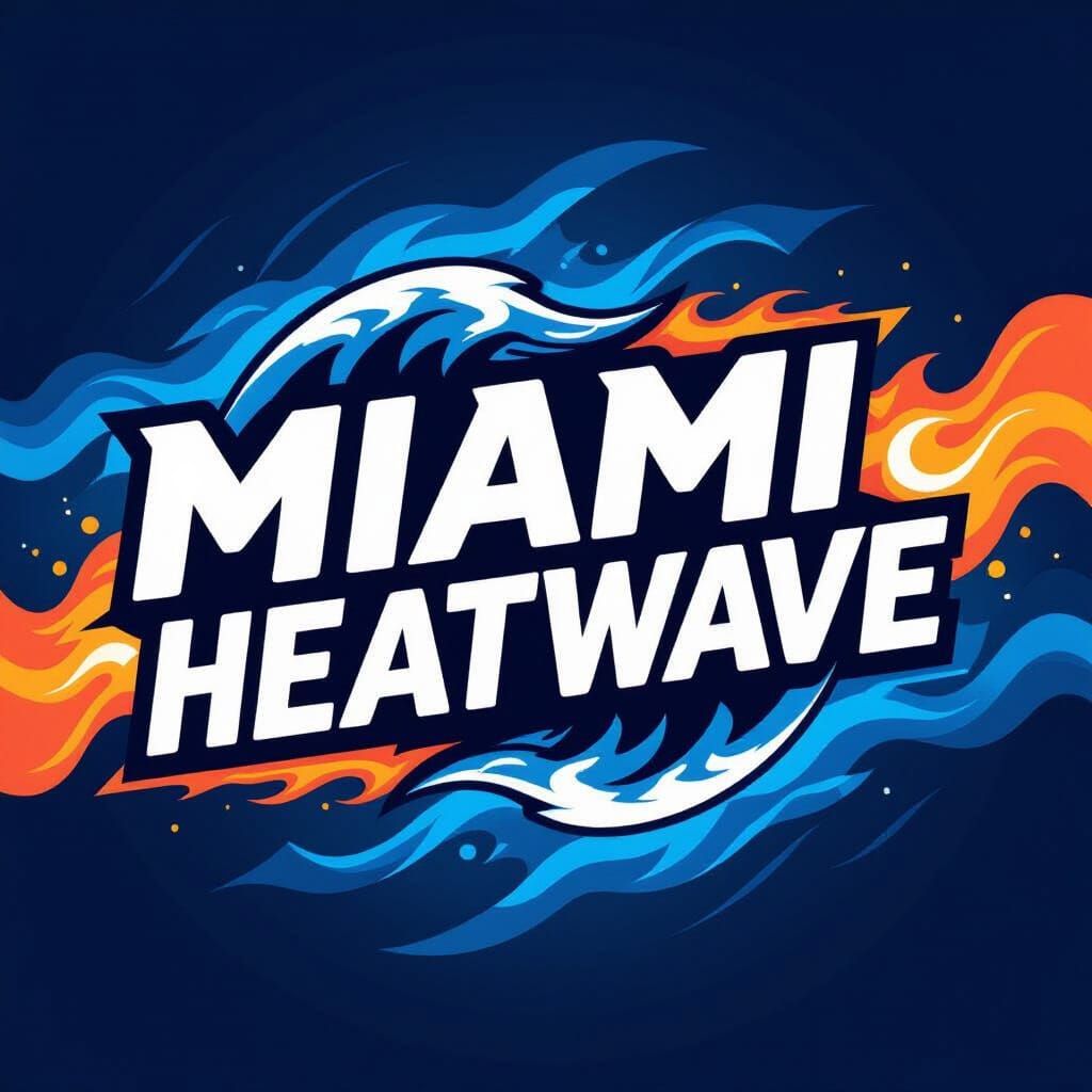 Miami Heatwave Football Team Logo