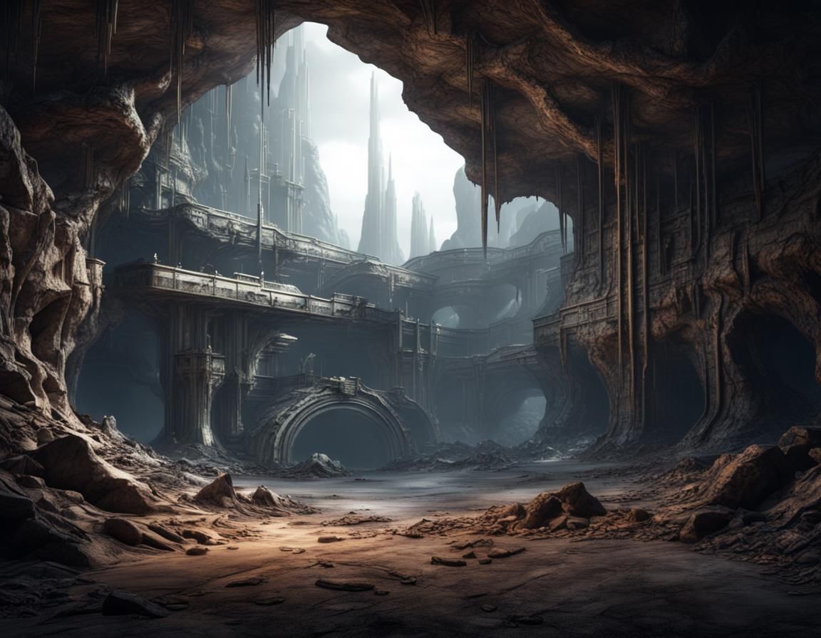 Whatever remained of an old advanced civilization.