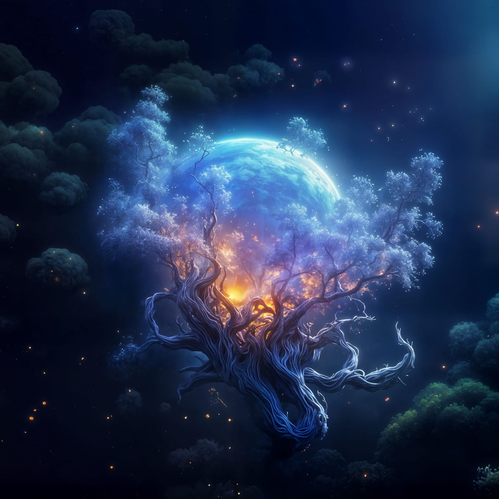 Sci-Fi Alien Tree Concept Art in 3D