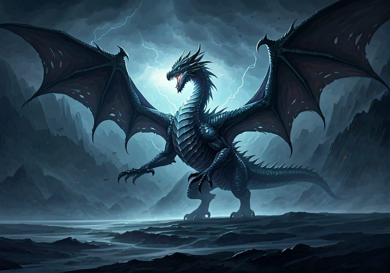 Storm Dragon Unleashes Fury on a Darkened Skiescape