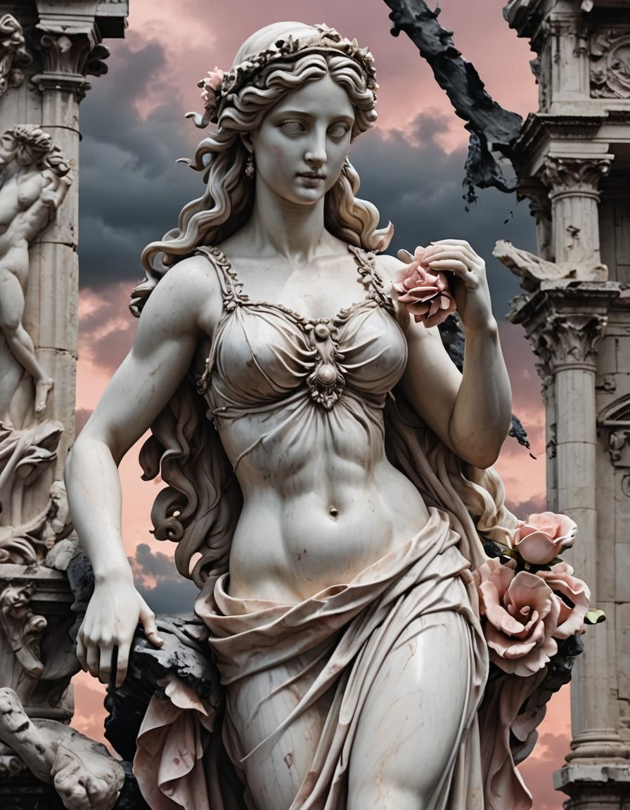 Onyx Aphrodite Statue in 3D Render