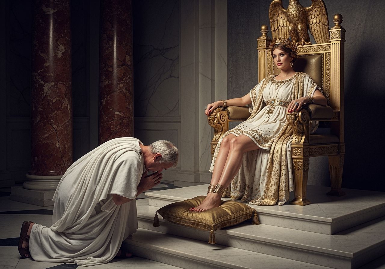 Empress Messalina on Her Throne, Baroque Style