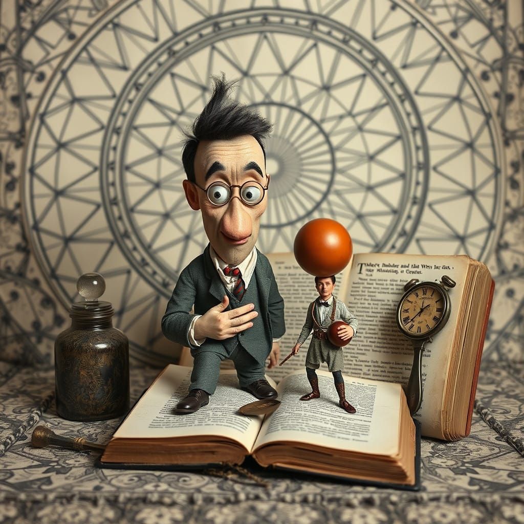 Surrealist Masterpiece of Contrasting Themes