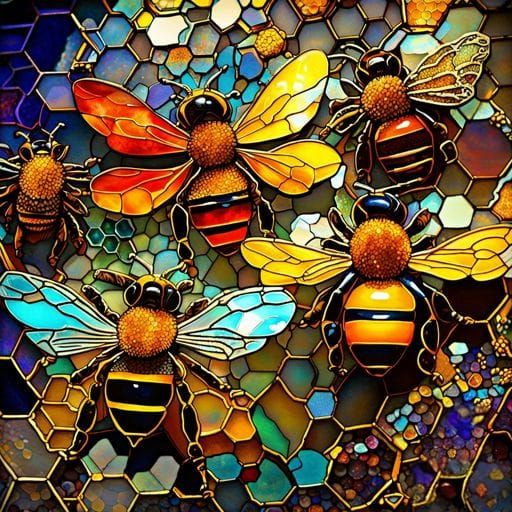 Delicate Bee: A Glass Art Creation