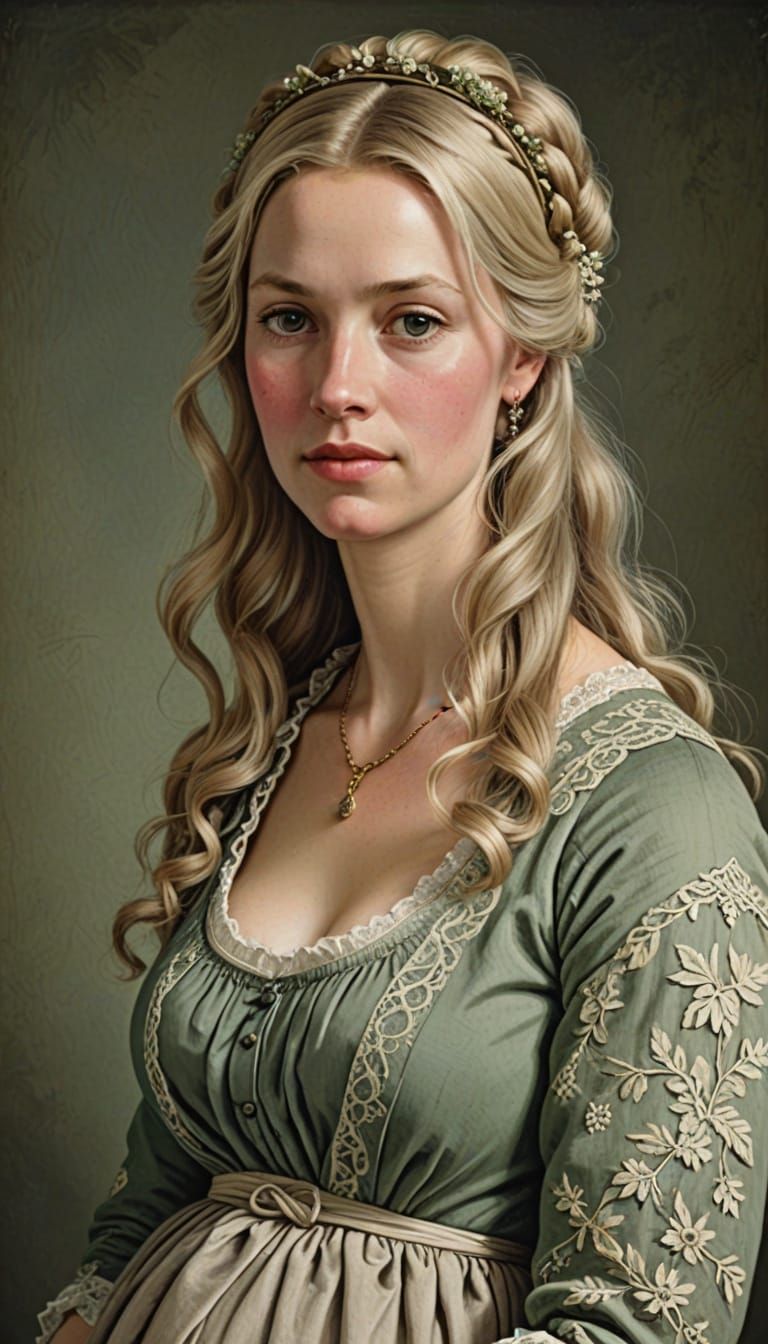 18th Century Pioneer Woman in Pregnancy