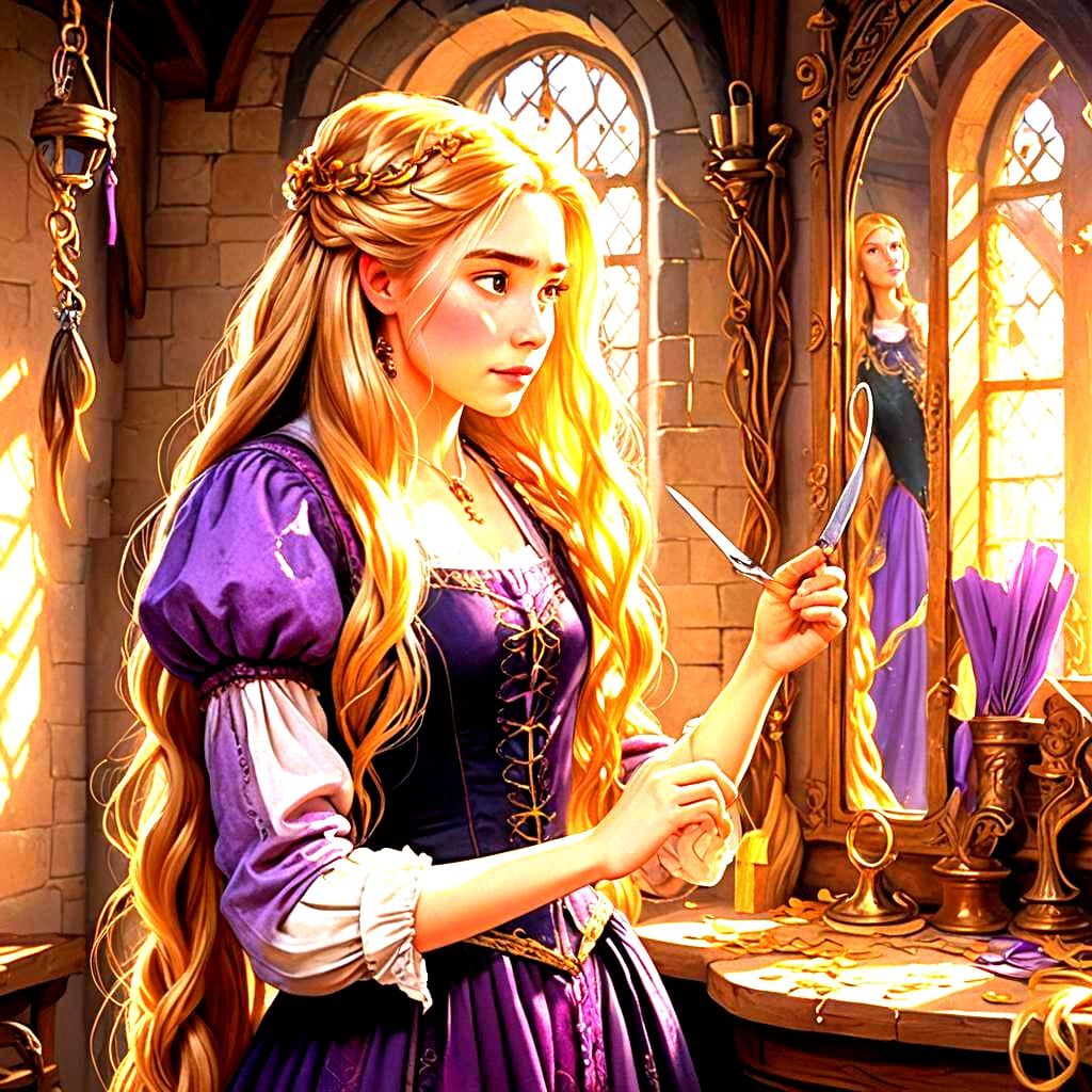 Rapunzel's Choice: Cutting Her Hair in Anime Style