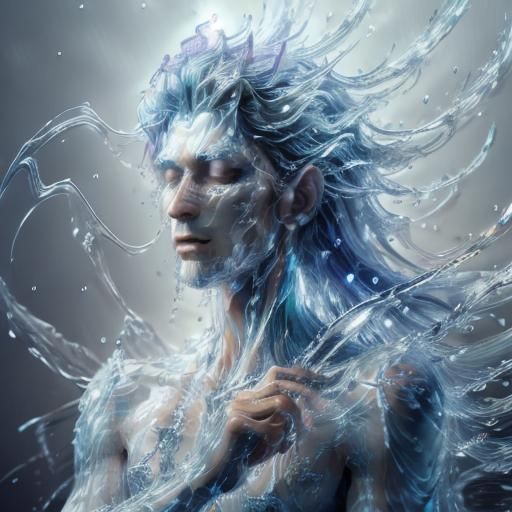 Liriope: Lavender Nymph in Light Painting Style