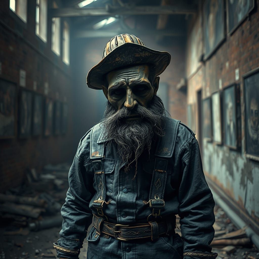 Sorrowful Tin Lumberjack in Derelict Gallery