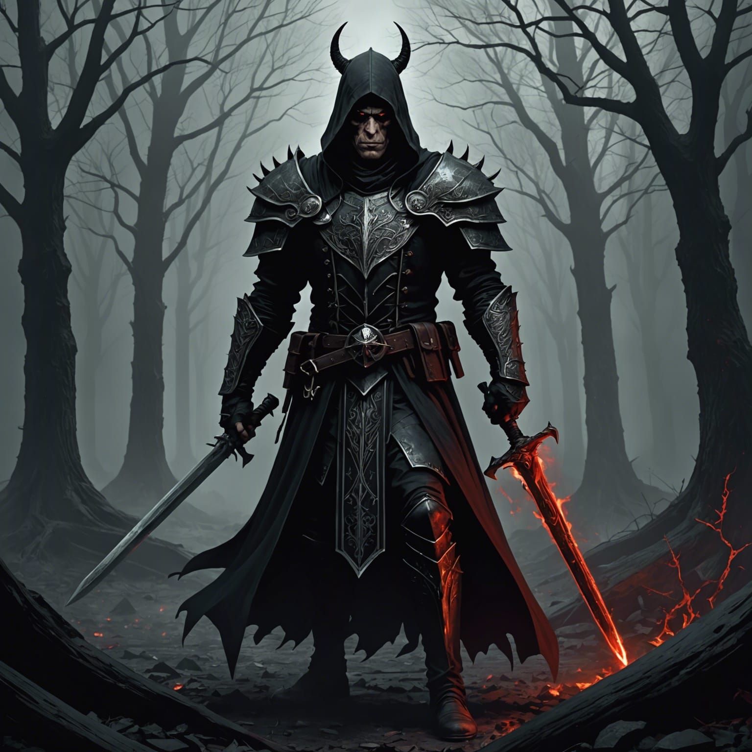 Grimdark Battle Scene in Historical Style