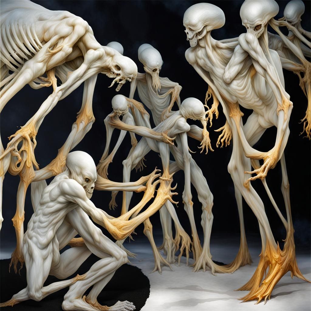 Surreal Alien Restaurant Celebration in Hyperreal Photograph...