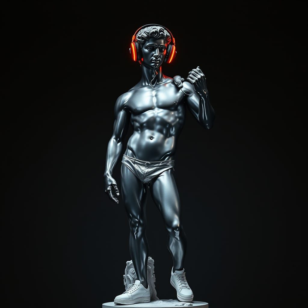 Modern David: A Fusion of Classical Elegance and Futuristic ...