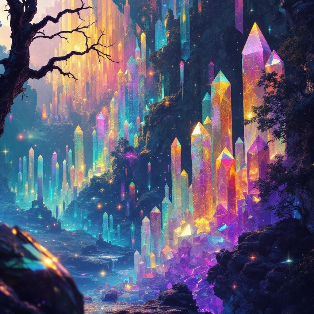Mystical Realm of Shimmering Soul Prisms