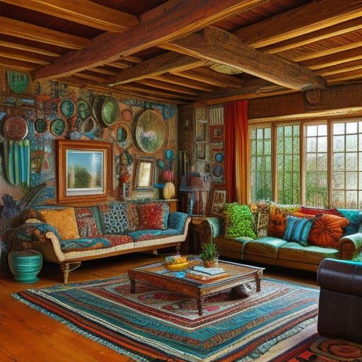 Eclectic art funky eccentric home