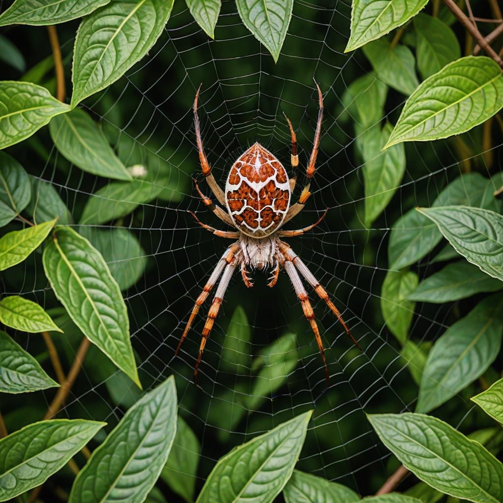 Orb Spider Masterpiece in Vibrant Colors
