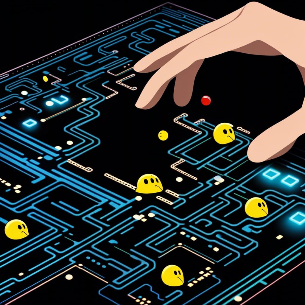 Classic 1980s Pac-Man Arcade Game